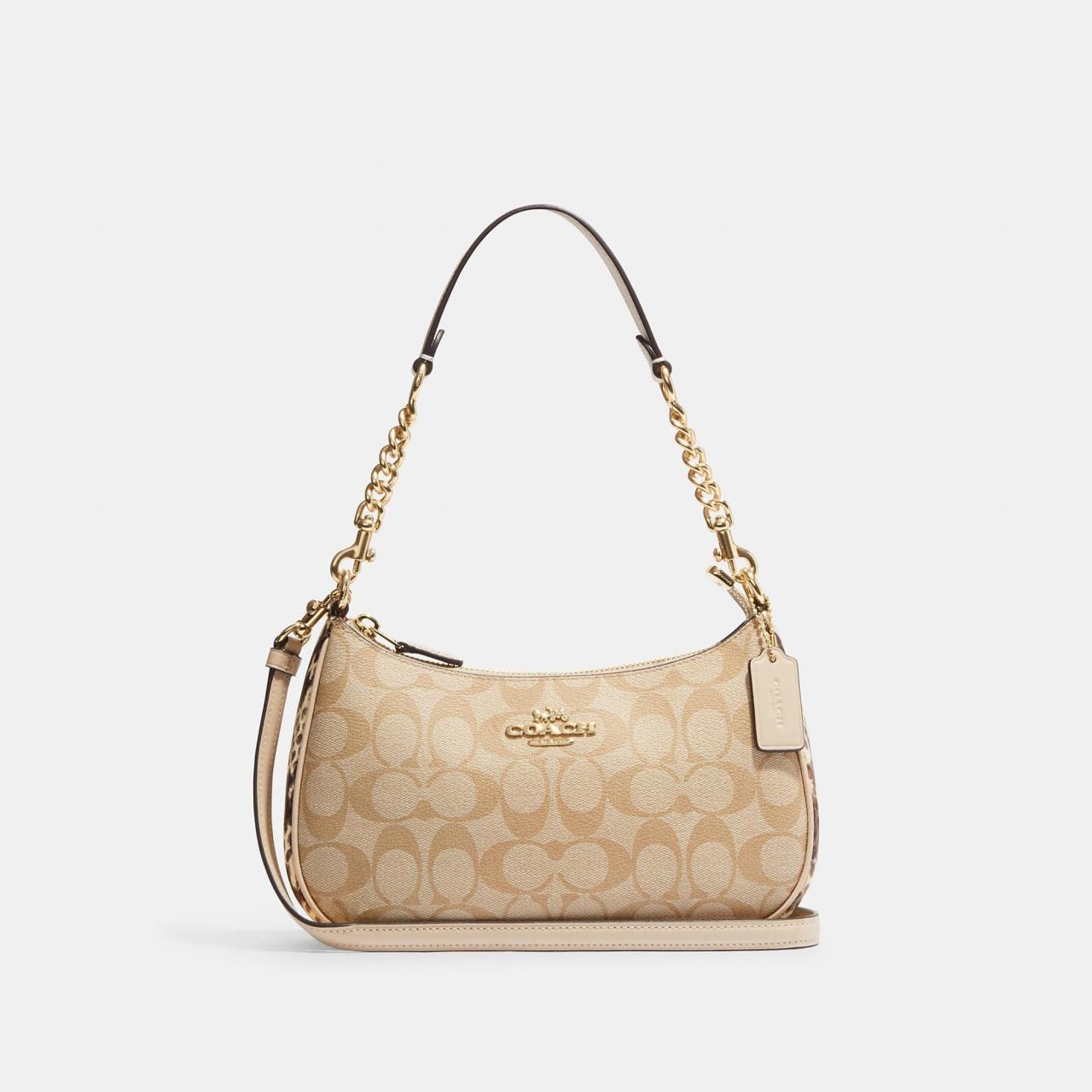 COACH Teri Shoulder Bag in Natural | Lyst